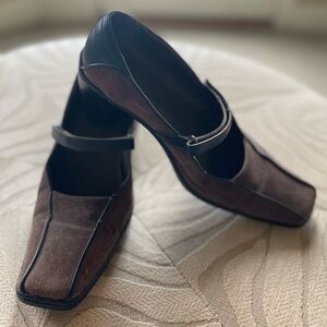 Joseph Seibel Brown Psuede Shoes